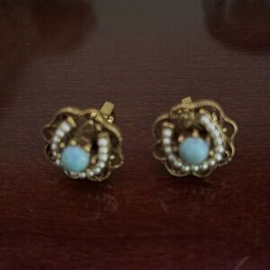 ❤️FINAL❤️Beautiful vintage gold plated horseshoe cufflinks